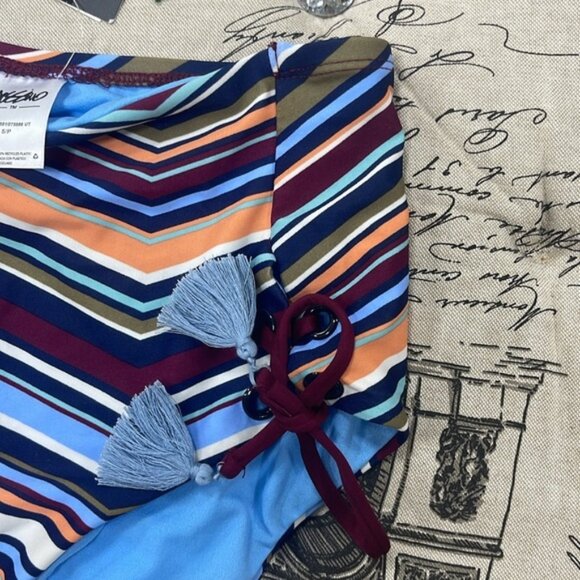 Mossimo Printed High Waist Lace-Up Bikini Bottom - Picture 6 of 8